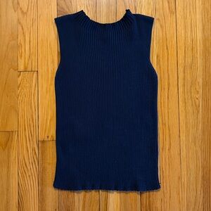 Uniqlo Navy Mock Neck Tank Top